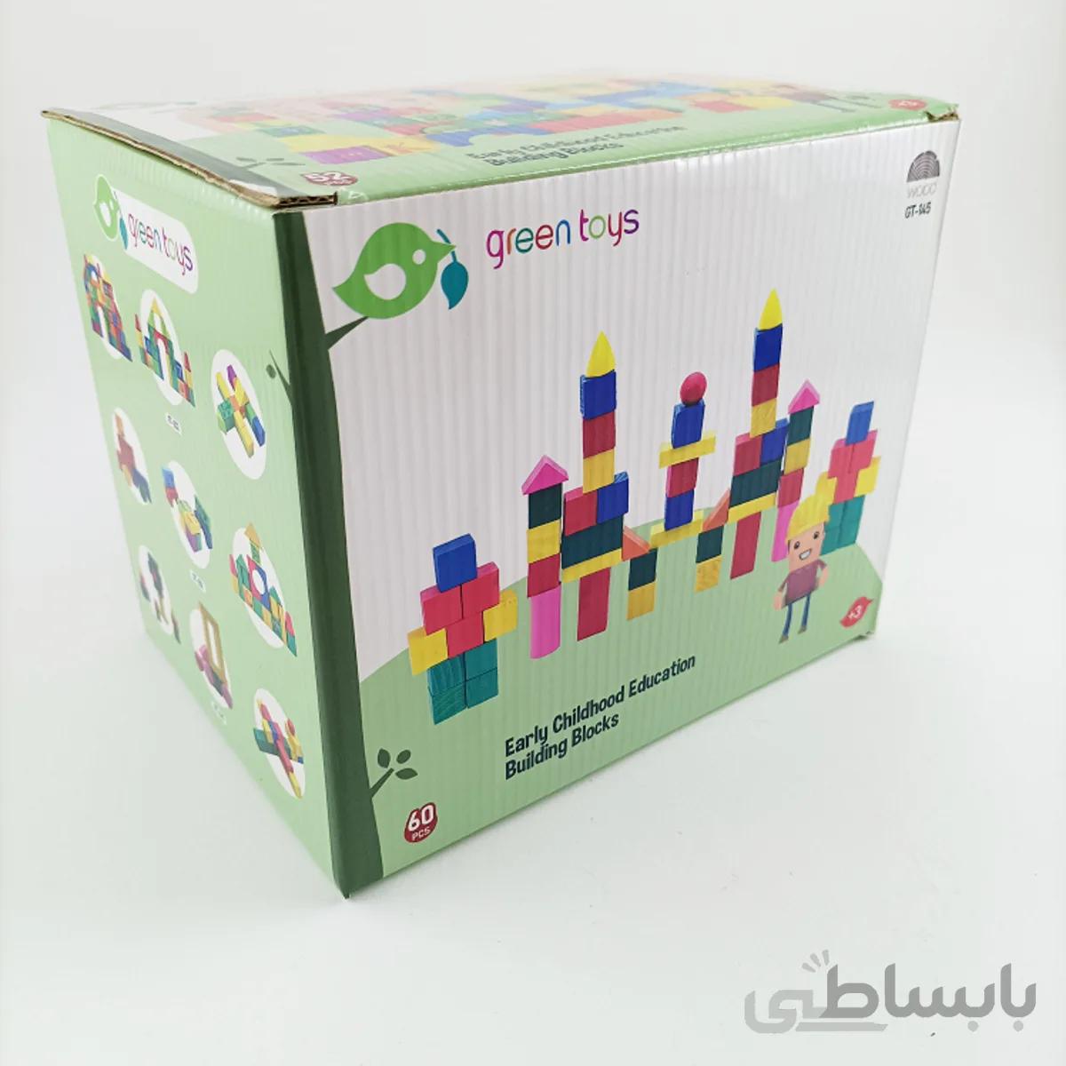 بازی ساختنی بریکس چوبی 60 تکه