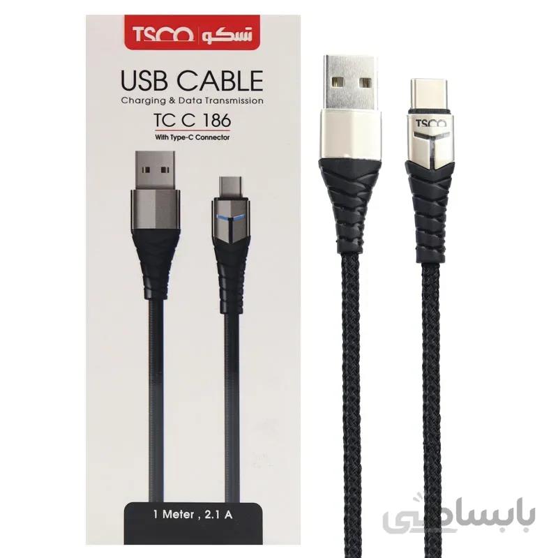 کابل TSCO TC C186 Type-C 2.1A 1m