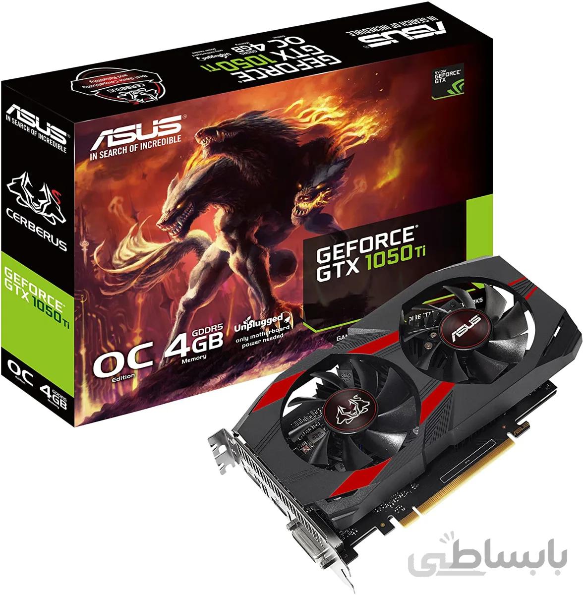 کارت گرافیک ایسوس مدل GTX 1050Ti 4GB CERBERUS OC D5 (128 Bit) ا VGA ASUS
