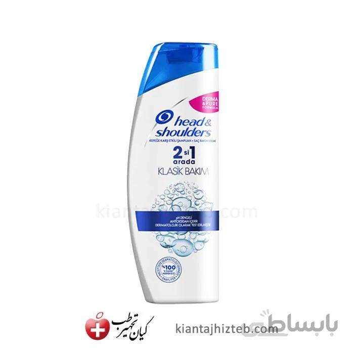 شامپو head &amp; shoulders کلاسیک 2 در 1 حجم 400 میل