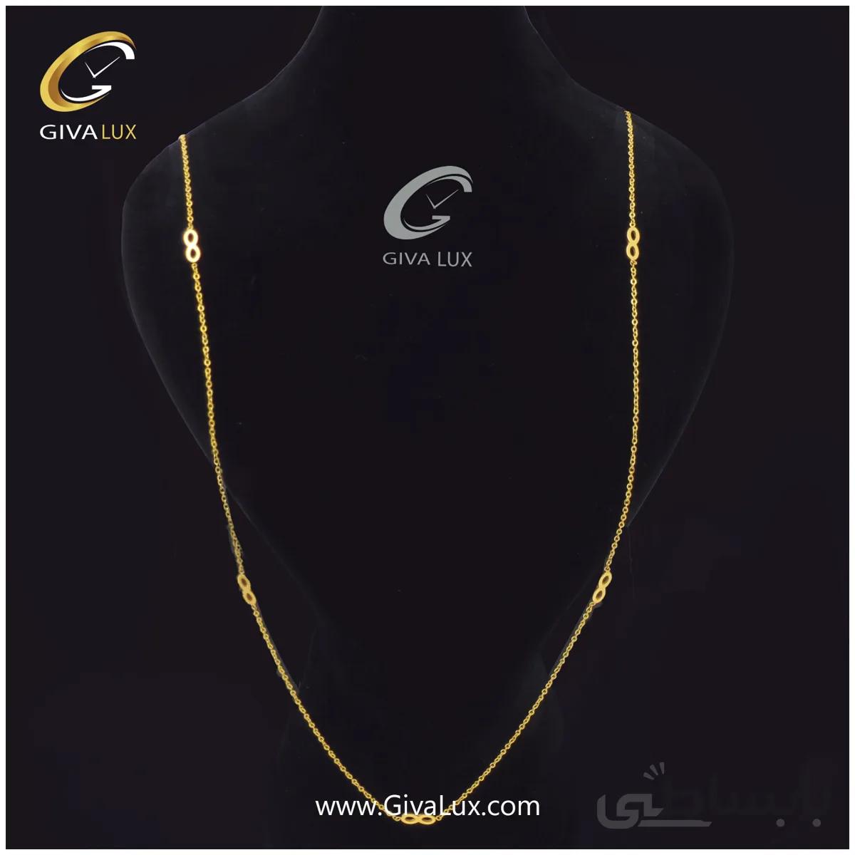 گردنبند بلند رو لباسی طرح بی نهایت