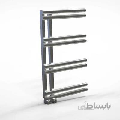 حوله خشک کن استیل کروم مات مدل ناز