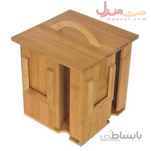 جعبه چای کیسهای چوبی بامبو برند بامبوم مدل میستو