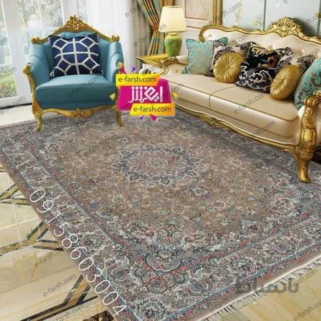فرش ماشینی مشهد طرح 802032 بژ