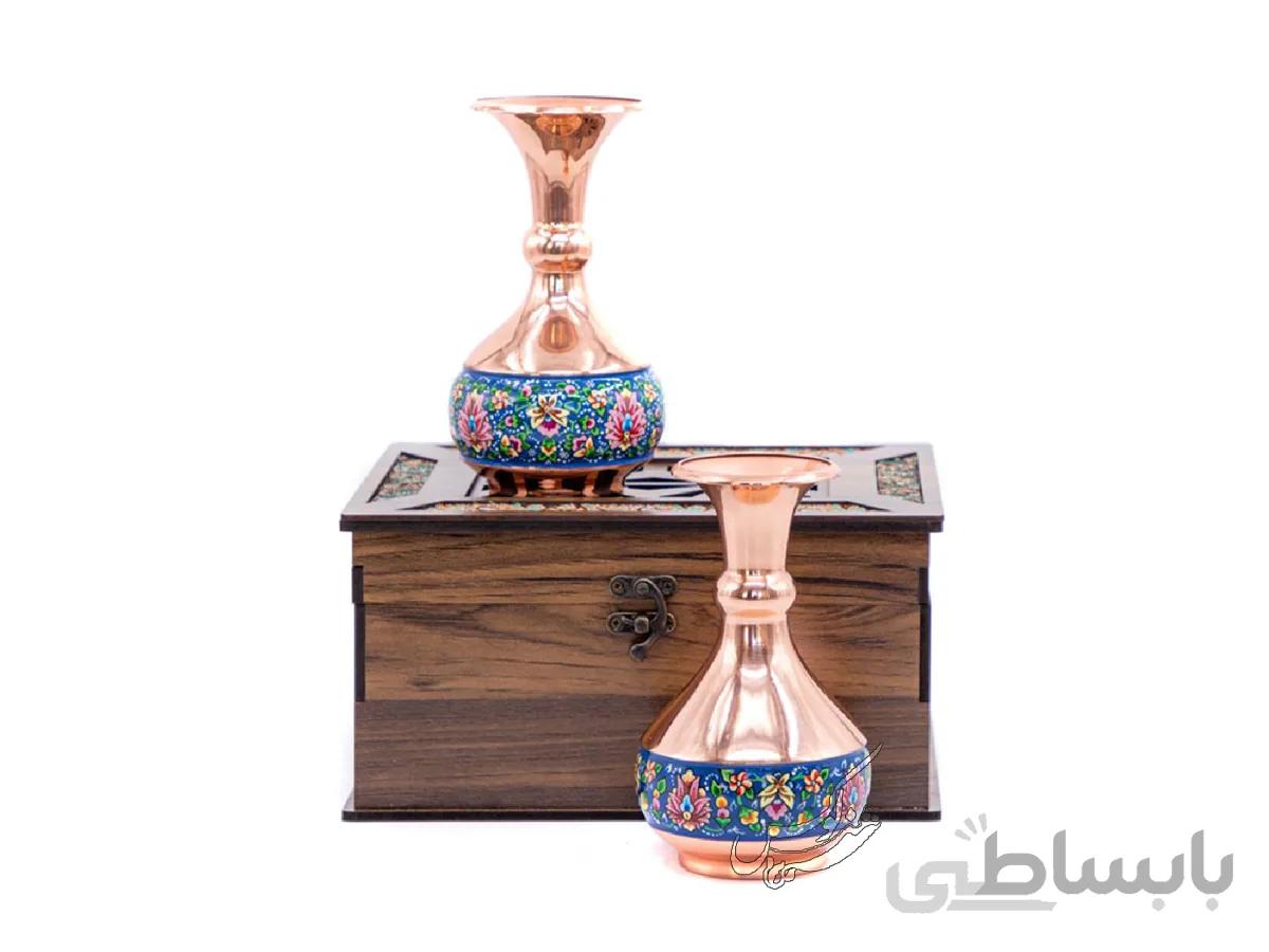 ست گلدان مس و پرداز