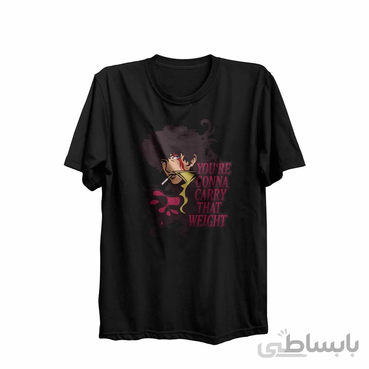 تیشرت یقه گرد مشکی طرح انیمه کابوی بیباپ Cowboy Bebop کد KCT10460 کد 284747