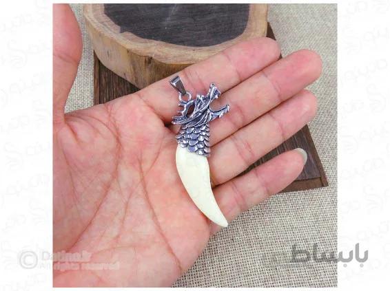 گردنبند مردانه طرح دندان اژدها 13728