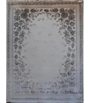 فرش ماشینی زمرد مشهد طرح 1913 کرم