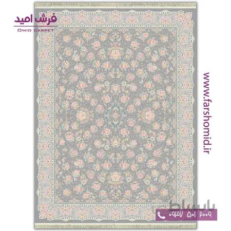 فرش ماشینی 1200 شانه 8 رنگ برجسته افشان ماهور طرح 2060۲ متالیک آرشام