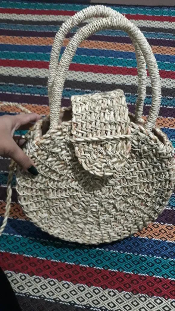 کیف حصیری دستی و رودوشی با بند جداشونده کد ۱۰۳۵۹