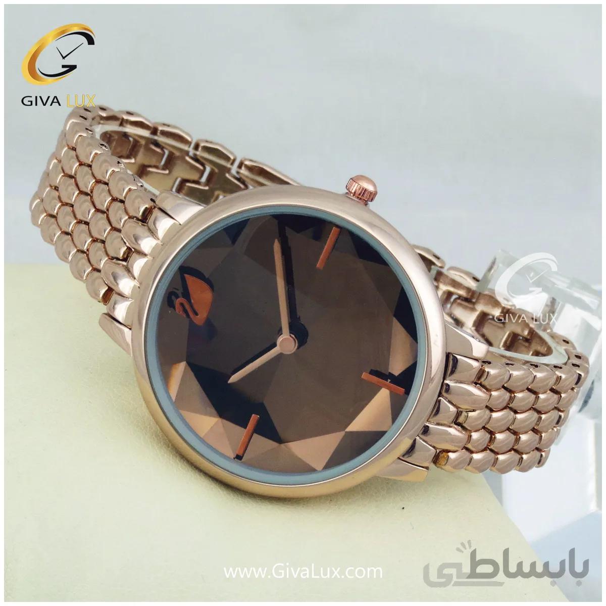 ساعت مچی زنانه سواروسکی بند فلزی کد 980324