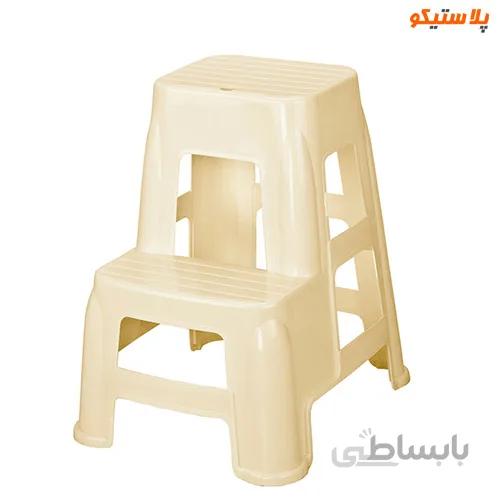 چهارپایه دوپله بلند ناصر پلاستیک مدل 1617