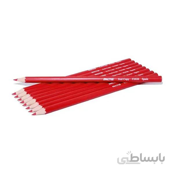 مداد قرمز فکتیس بسته 12 عددی