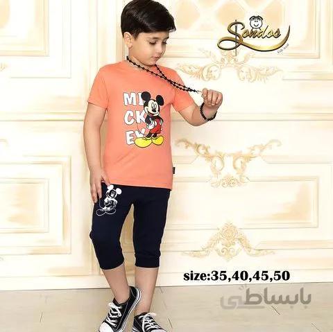 ست تیشرت شلوارک میکی موس کد:1043