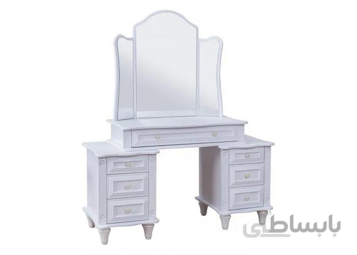 میزتوالت بدون قاب آینه کویین سیلور