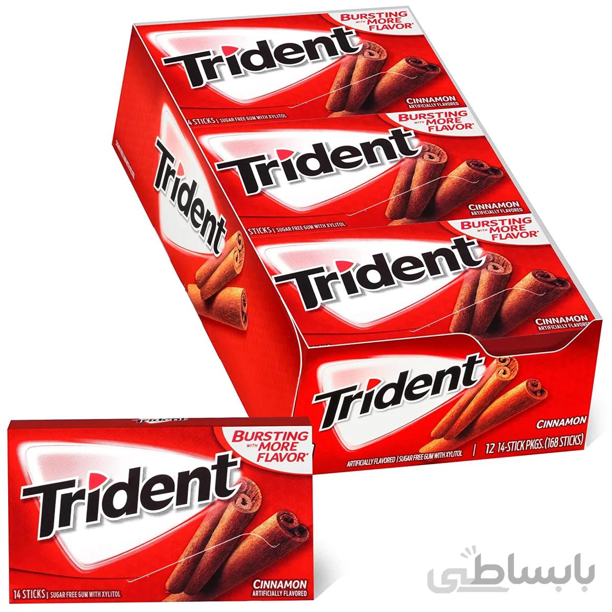 آدامس تریدنت TRIDENT با طعم دارچین بوکس 12 بسته 14 عددی