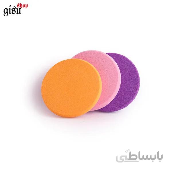 پد اسفنجی آرایشی 3 تکه مدل دایره‌ای (BIOL)