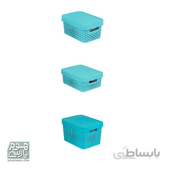 باکس ارگانایزر کرور مدل INFINITY رنگ آبی 3 سایز