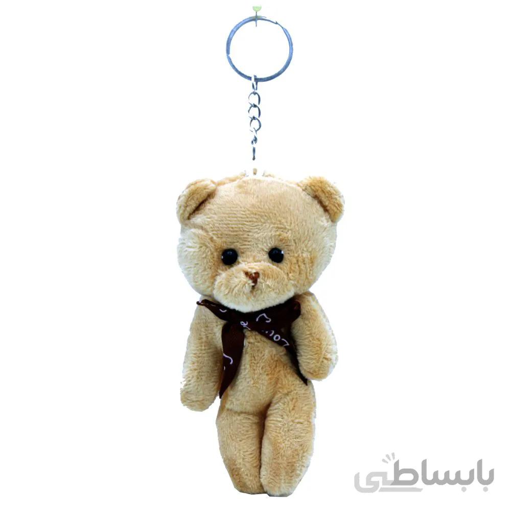 عروسک خرس کوچک رنگ کرم 13 سانتی