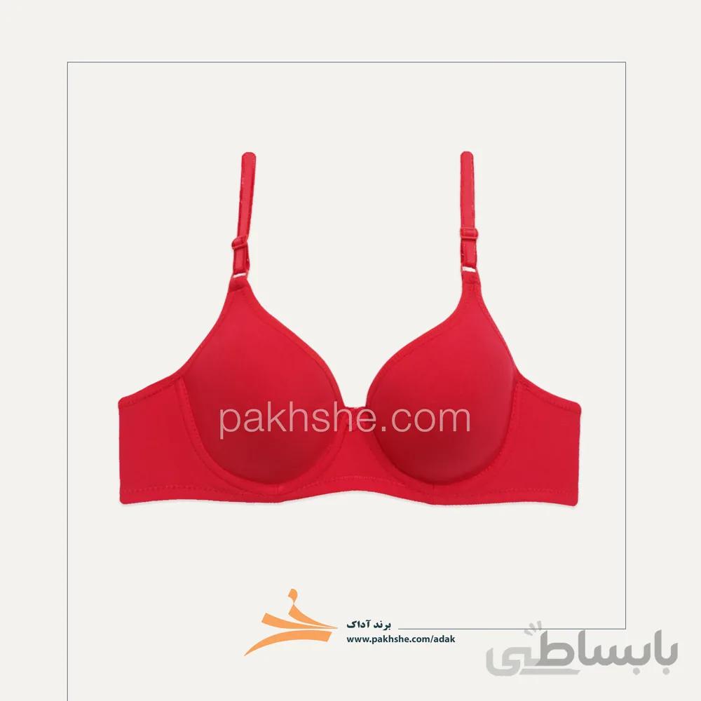 سوتین اسفنجی قرمز فنردار برند اداک کد 66002