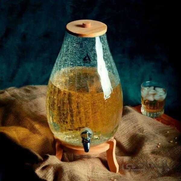 کلمن شیشه ای چوب طرح اریکا ۴لیتری