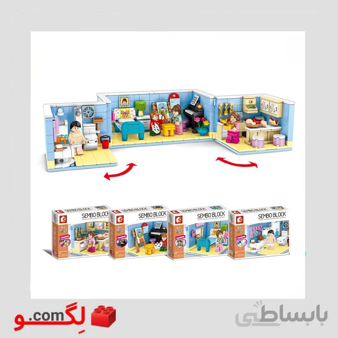 لگو خانه ۴ مدل برند semboblock