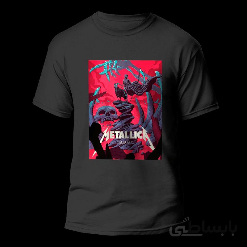 تیشرت متالیکا کاور صورتی Metallica