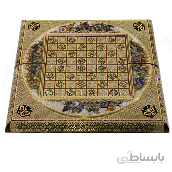 صفحه شطرنج و تخته نرد خاتم کاری طول 50 سانتی متر کد TNK-1