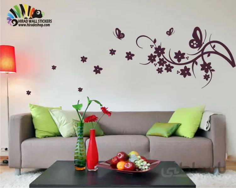 استیکر و برچسب دیواری شاخه گل مجنون کد h378