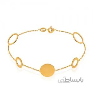 دستبند طلا زنانه طرح دایره کد LB113