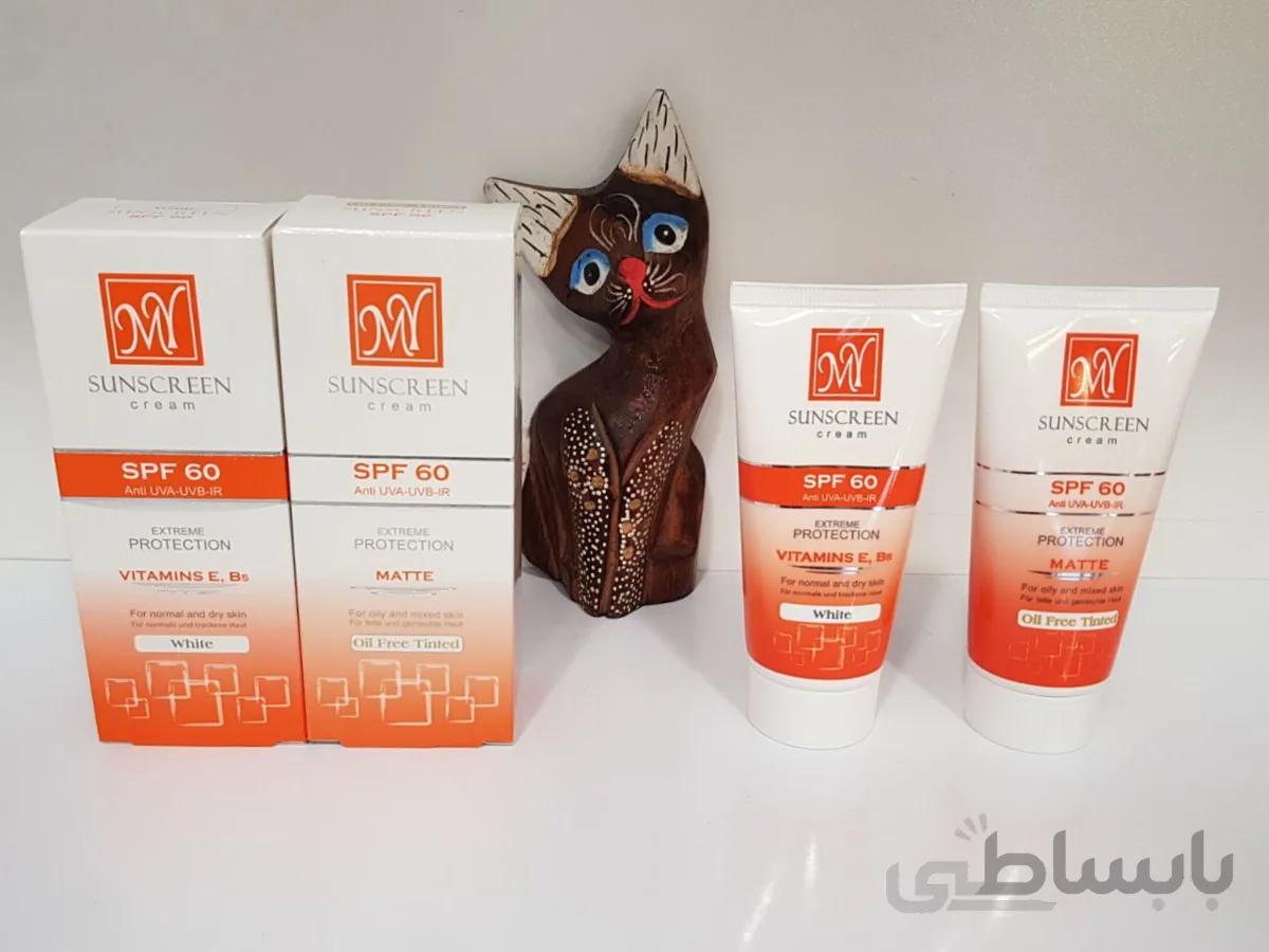 کرم ضد آفتاب مای MY SPF60 در دو مدل بدون رنگ و کرم پودری