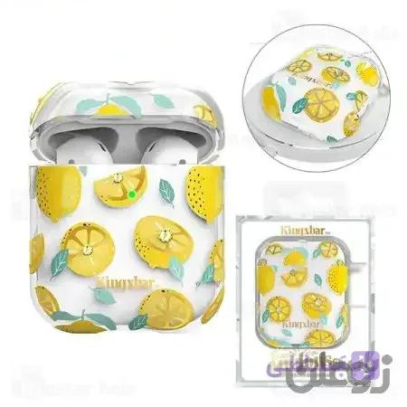 کاور ایرپاد Apple Airpods 1 / 2 Kingxbar Swarovski Fresh Series Lemon