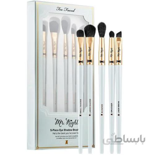 ست براش سایه تو فیسد Too Faced مدل مستر رایت ( Mr. Right) | شامل ۵ براش سایه چشم ا Too Faced Mr. Right 5 Piece Eye Shadow Brush Set