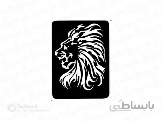 شابلون حنا طرح شیر یالدار 10662