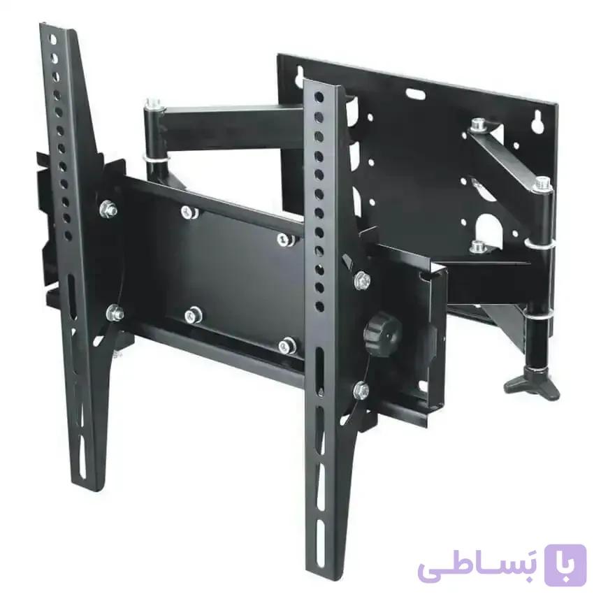 پایه دیواری تلویزیون دو بازویی چرخشی 4 جهت 40 تا 65 اینچ