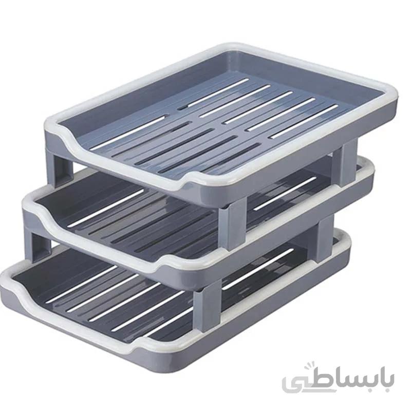 کازیه 3 طبقه پلاستیکی آذران تحریرات مدل 1000 کد 302