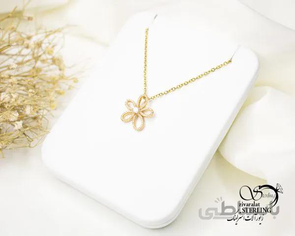 گردنبند زنانه طرح گل برند ژوپینگ