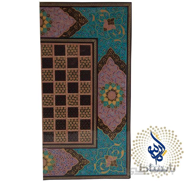صفحه شطرنج و تخته نرد خاتم کاری طول 40 سانتی متر کد TNK-25
