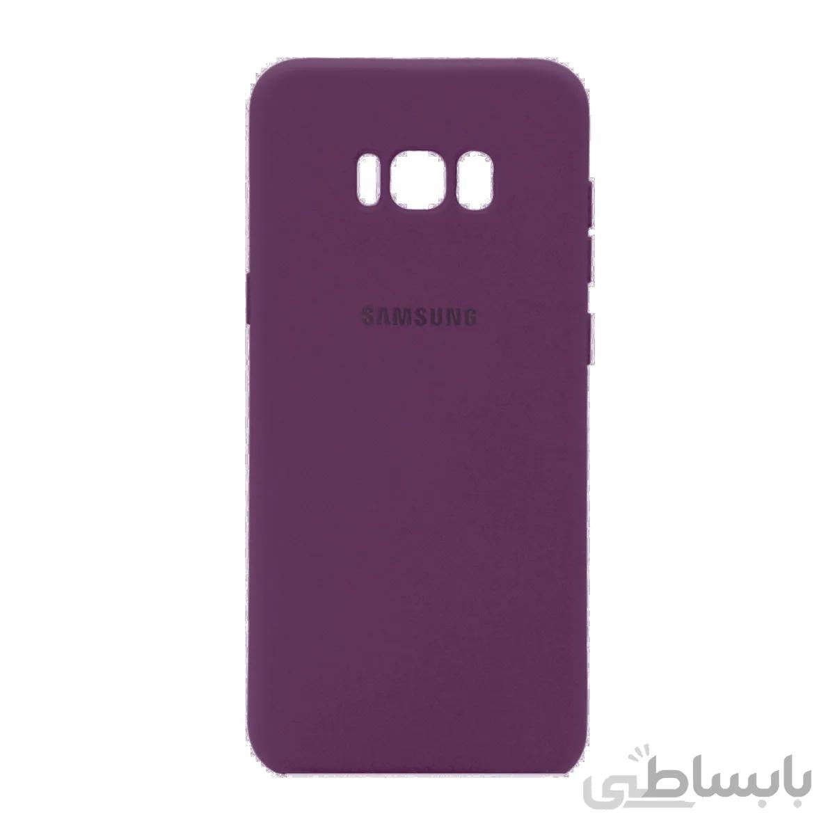قاب سیلیکونی زیر بسته محافظ لنزدار کد رنگ 506 بنفش - Samsung S8 Plus