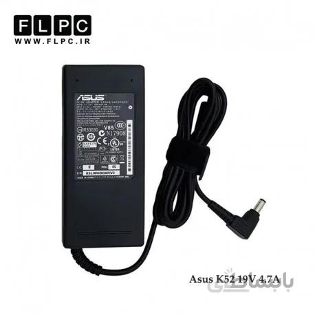 آداپتور لپ تاپ ایسوس K52 مشکی 19ولت 4.7 آمپر Asus K52 19V 4.7A Laptop Adaptor
