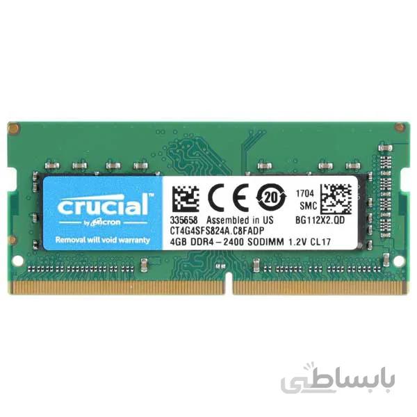 حافظه رم لپ تاپ کروشیال 4GB 2666Mhz CL17 ا CRUCIAL 4GB 2666Mhz memory notebook ram