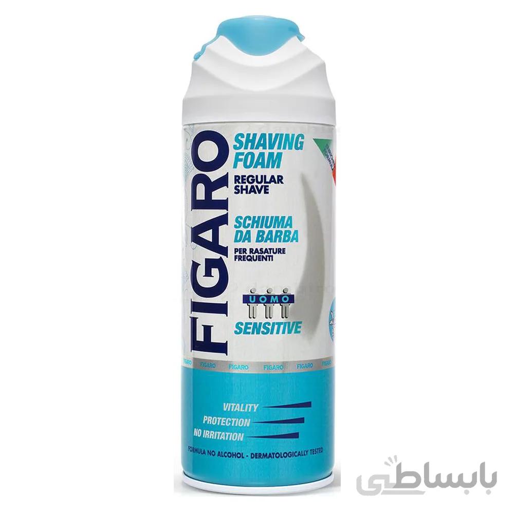 فوم اصلاح فیگارو مناسب پوست حساس ا Figaro Shaving Foam Sensitive 400ml