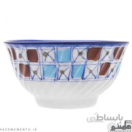 کاسه چینی مدل ماست خوی طرح شطرنجی مجموعه 6 عددی