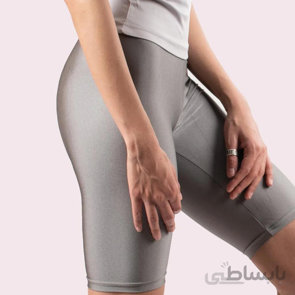 شلوارک نقره ای تیره شاین آگی – Agi Disco Shorts Gümüş