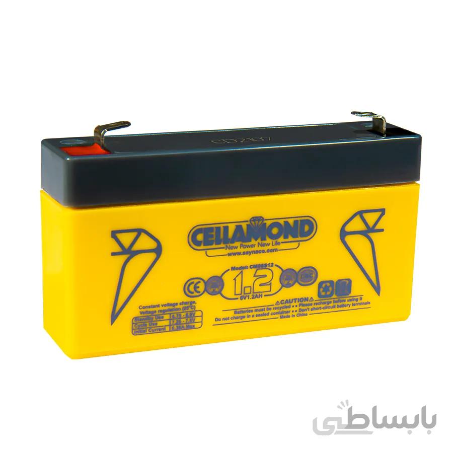 باتری سلاموند 1.2 امپر 6 ولت Cellamond