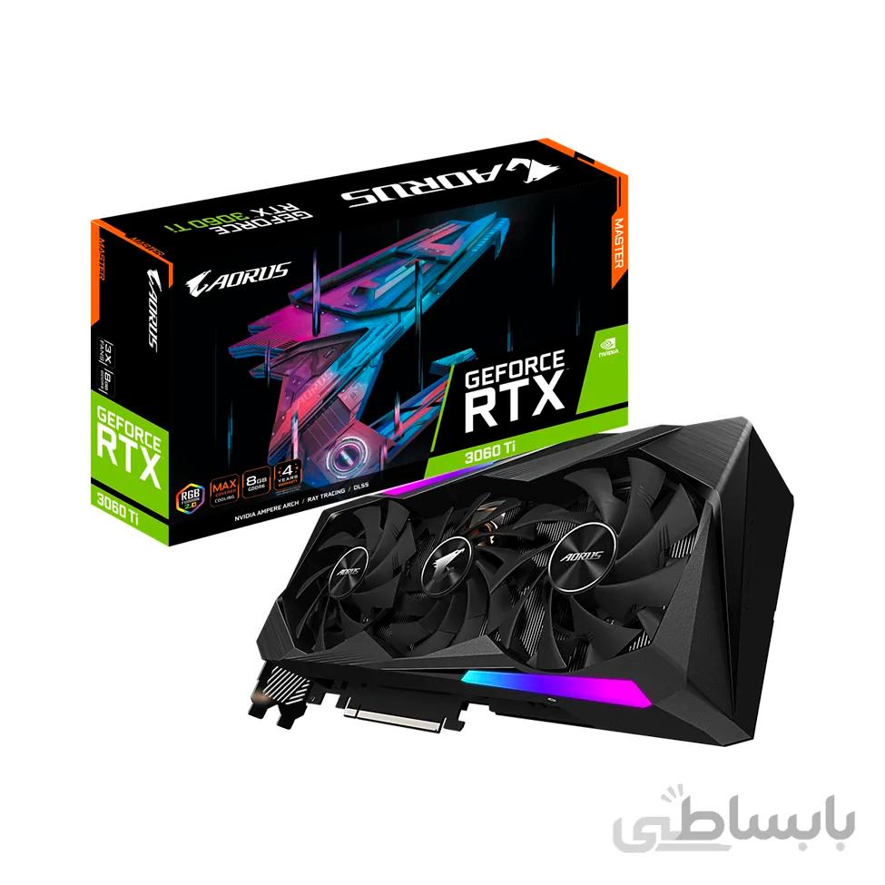 کارت گرافیک گیگابایت مدل AORUS GeForce RTX 3060 Ti MASTER 8G GDDR6