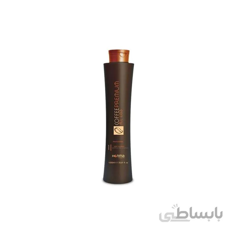 شامپو قبل از کراتین هونما قهوه تلخ ۱۰۰۰ میلی لیتر