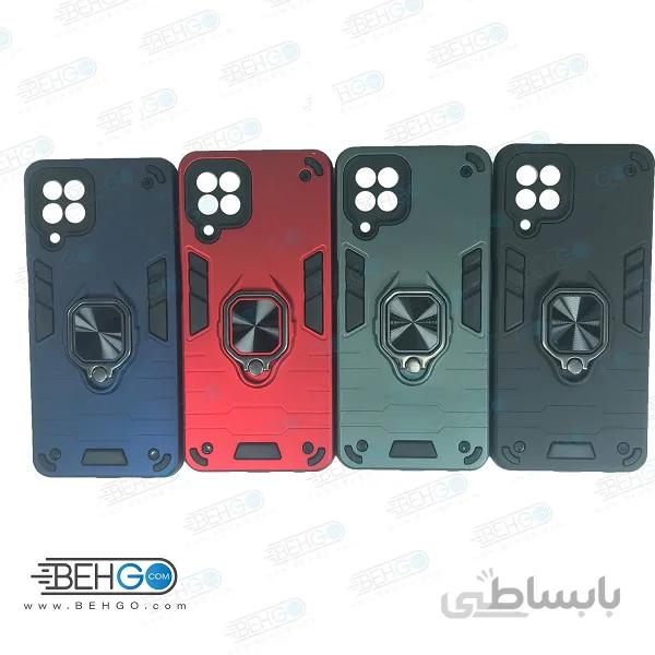 قاب گوشی سامسونگ A22 4G کاور بتمن ارمور با محافظ لنز دوربین M32 / A22 4G ا Anti Shock Anti Shock BATMAN ARMOR FINGER RING CASE COVER For Samsung M32 / A22 4G
