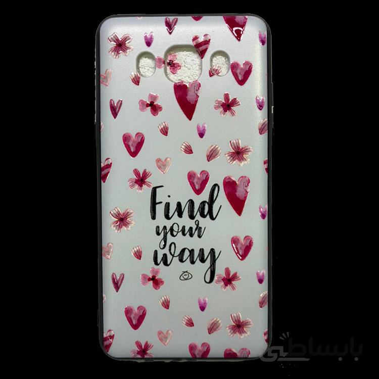قاب طرح دار سامسونگ J510 طرح گل و قلب/SAMSUNG J510
