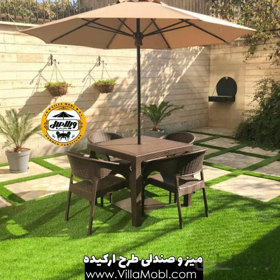 غذاخوری و نهارخوری پلیمری مدل ارکیده 4نفره